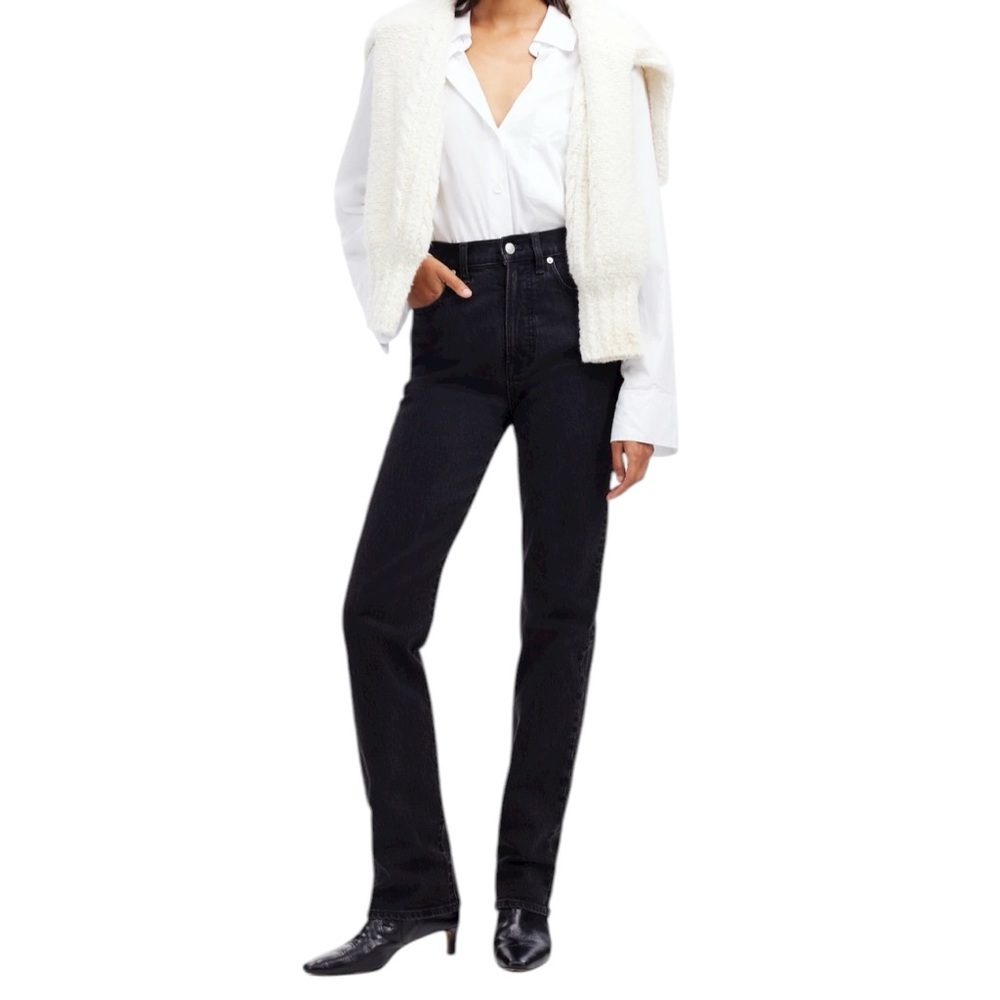 Madewell Black Straight Leg Jeans
